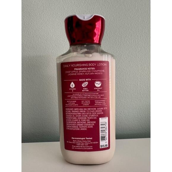 Bath & Body Works Champagne Apple & Honey Daily Nourishing Body Lotion 8oz- New - Picture 2 of 3